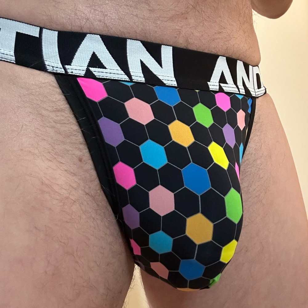 Andrew Christian Vibrant Design Honeycomb Jock - Picture 2 of 4